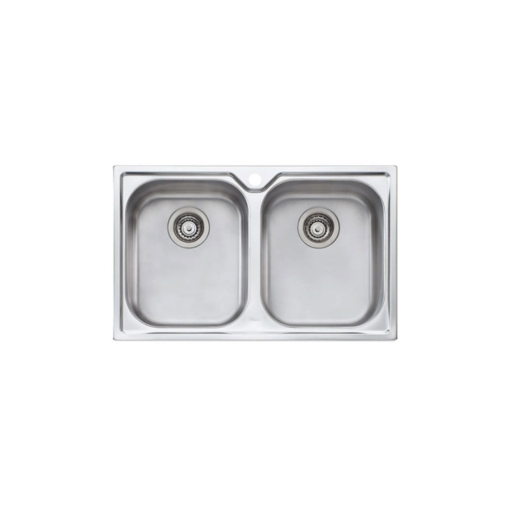 Oliveri Diaz Double Bowl Topmount Sink DZ163 - DZ163 1TH