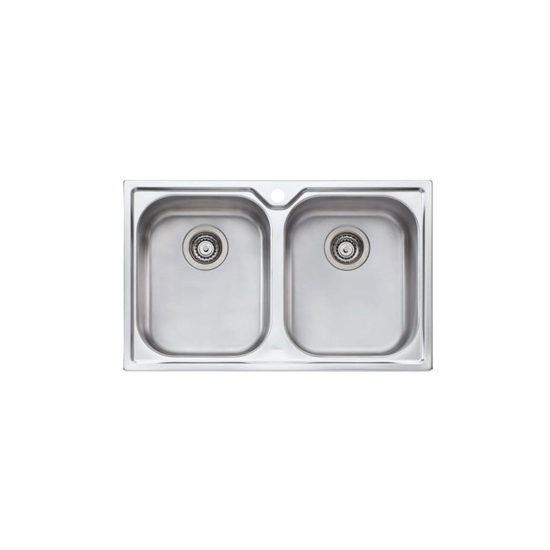 Oliveri Diaz Double Bowl Topmount Sink DZ163 - DZ163 1TH