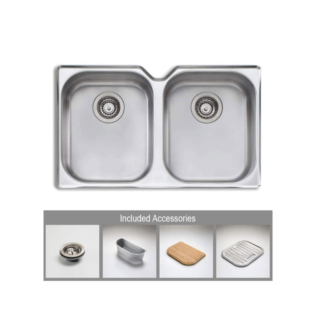 Oliveri Diaz Double Bowl Undermount Sink DZ10U