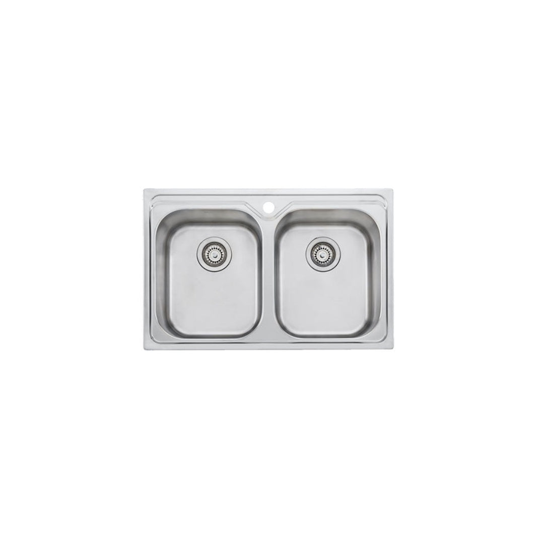 Oliveri Diaz Double Bowl Universal Sink | DZ23TU - DZ23TU 1TH