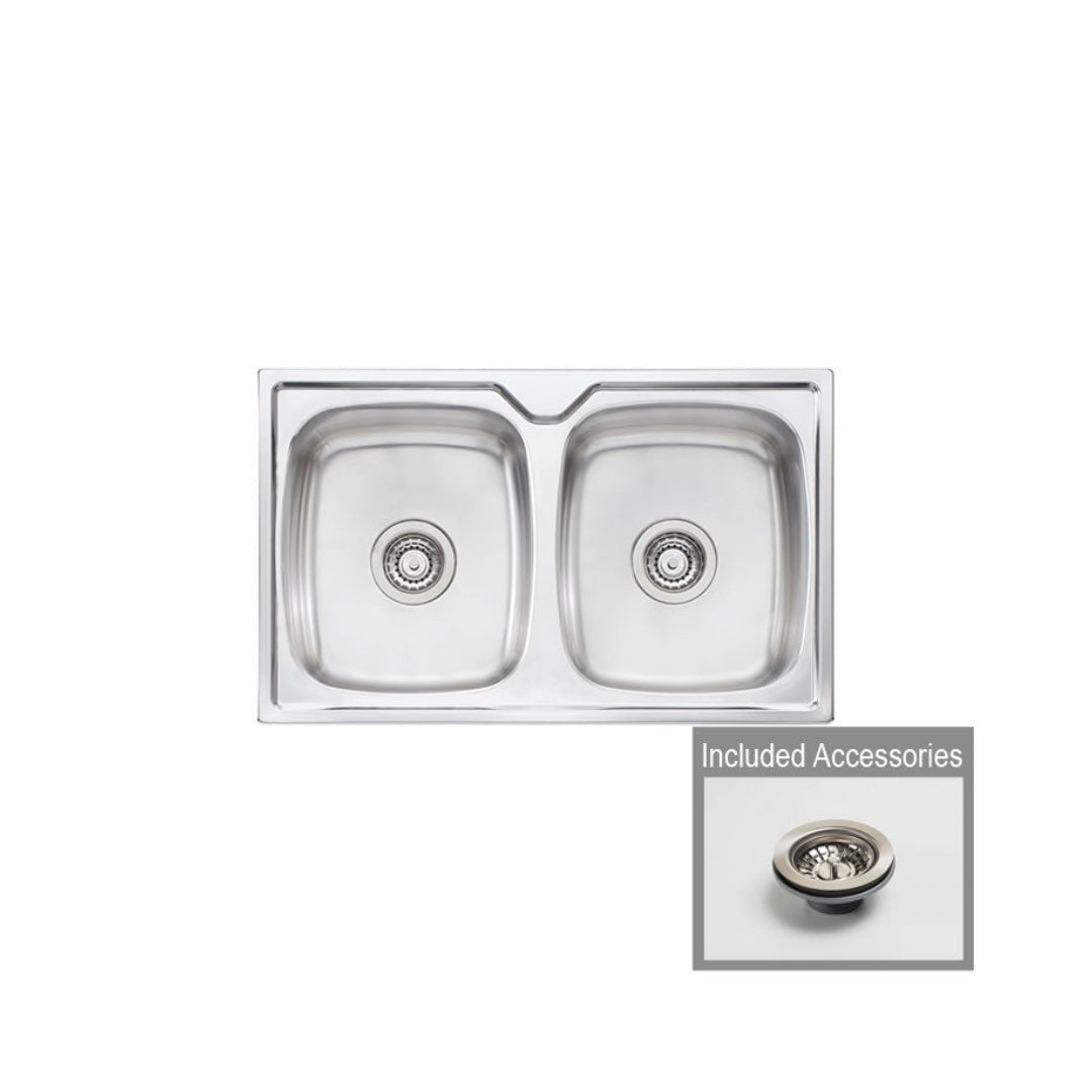 Oliveri Endeavour Double Bowl Topmount Sink EE64 - EE64 1TH