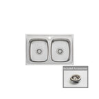 Oliveri Endeavour Double Bowl Universal Sink | EE23TU - EE23TU 1TH