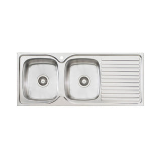 Oliveri Endeavour Double Left Bowl Sink With Drainer EE71 - EE71 1TH