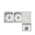 Oliveri Endeavour Double Left Bowl Sink With Drainer EE71 - EE71 1TH