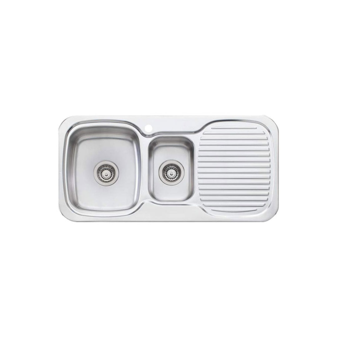 Oliveri LakeLand 1 & 1-2 Left Bowl Sink With Drainer | LL126