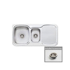 Oliveri LakeLand 1 & 1-2 Left Bowl Sink With Drainer | LL126