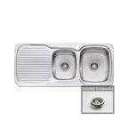 Oliveri LakeLand 1 & 3-4 Right Bowl Sink With Drainer LL137