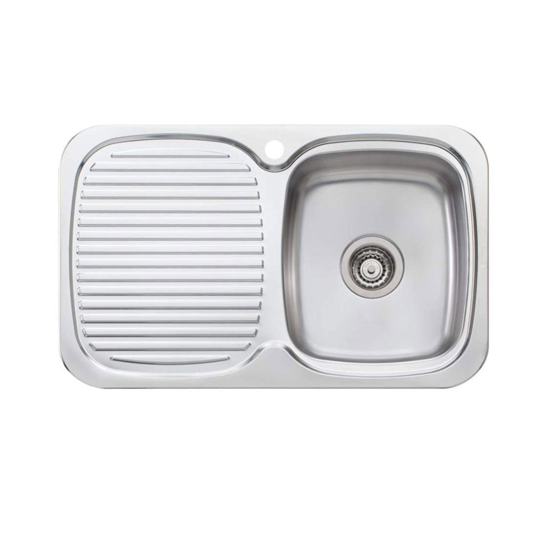 Oliveri LakeLand Single Right Bowl Sink With Drainer LL117