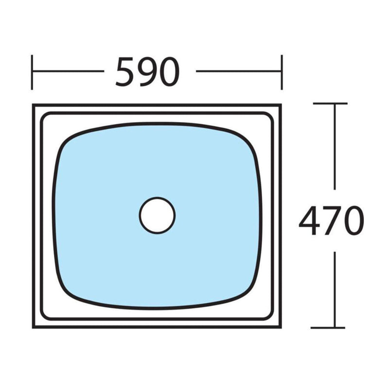 Oliveri Laundry 45L Tub TI45 - No Tap Hole