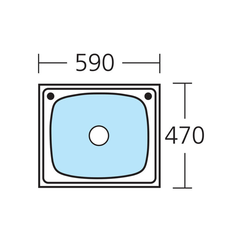 Oliveri Laundry 45L Tub with Rinse Bypass | TI45S