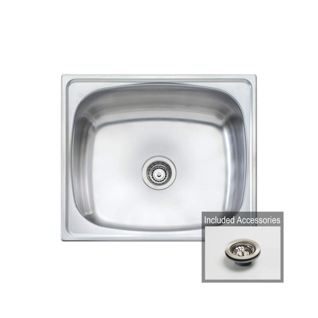 Oliveri Laundry 70L Tub TI70 - Left Side Tap Hole - TI70 LTH