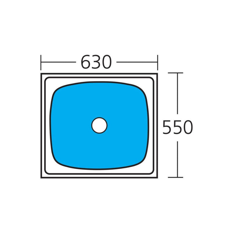 Oliveri Laundry 70L Tub TI70 - Left Side Tap Hole