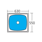 Oliveri Laundry 70L Tub TI70 - Right Side Tap Hole - TI70 RTH