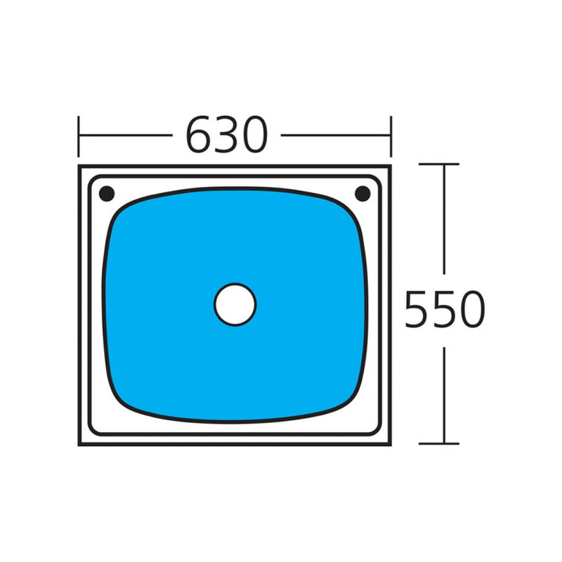 Oliveri Laundry 70L Tub with Rinse Bypass | TI70S