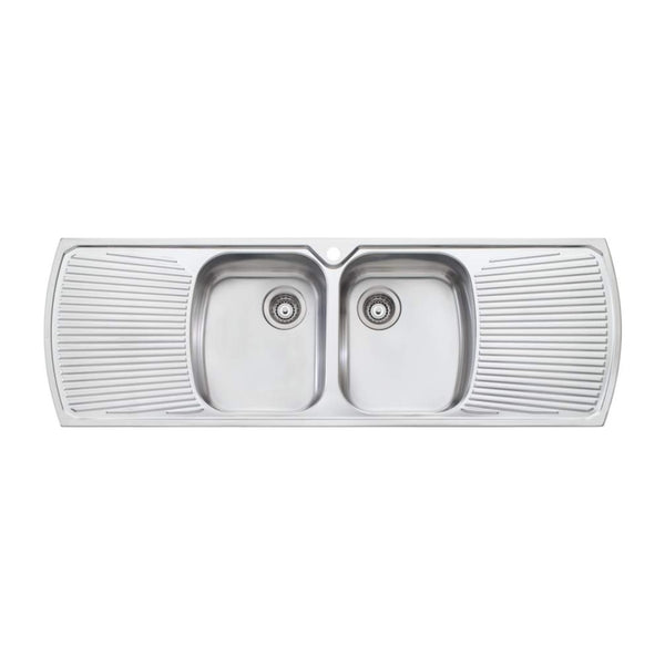 Oliveri Monet Double Bowl Topmount Sink with Double Drainer - MO753