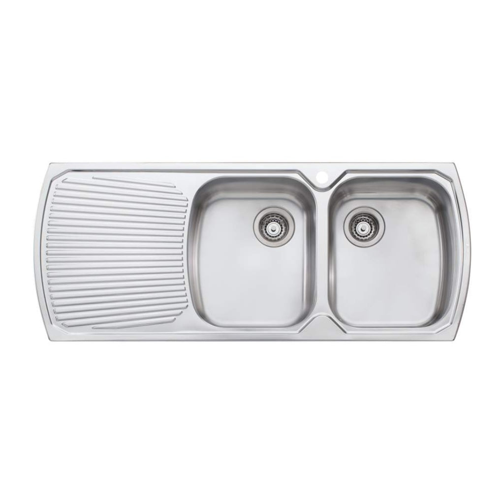 Oliveri Monet Double Bowl Topmount Sink with Drainer - MO771 - MO771 1TH