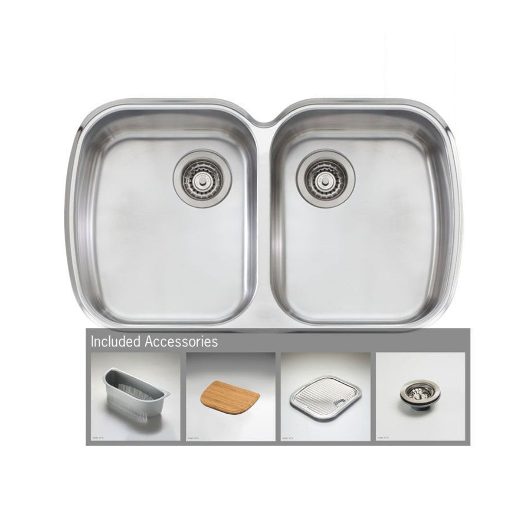 Oliveri Monet Double Bowls Undermount Sink MO70U