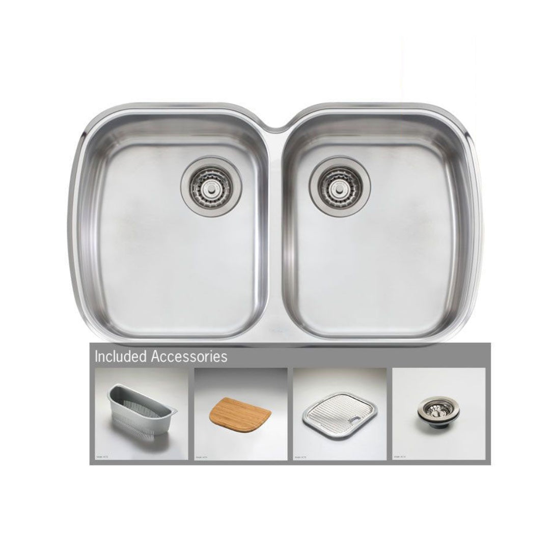 Oliveri Monet Double Bowls Undermount Sink MO70U