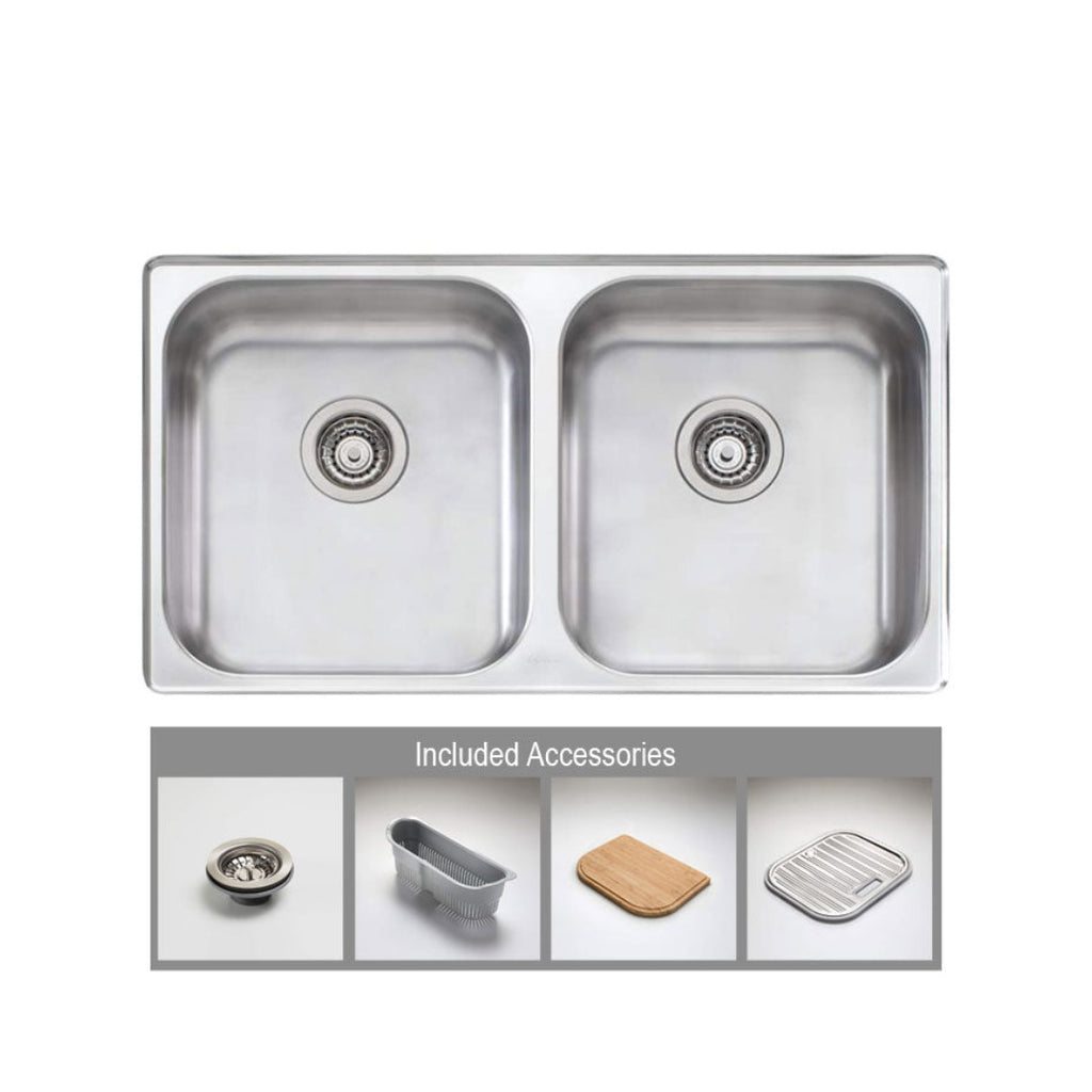Oliveri Nu-Petite Double Bowl Undermount Sink NP60U