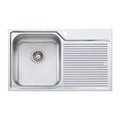 Oliveri Nu-Petite Single Bowl Topmount Sink With Drainer - NP621 - NP621 1TH