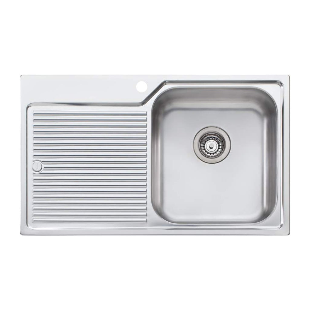 Oliveri Nu-Petite Single Bowl Topmount Sink With Drainer - NP621 - NP621 1TH
