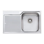 Oliveri Nu-Petite Single Bowl Topmount Sink With Drainer - NP621 - NP621 1TH