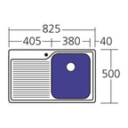 Oliveri Nu-Petite Single Bowl Topmount Sink With Drainer - NP621 - NP621 1TH