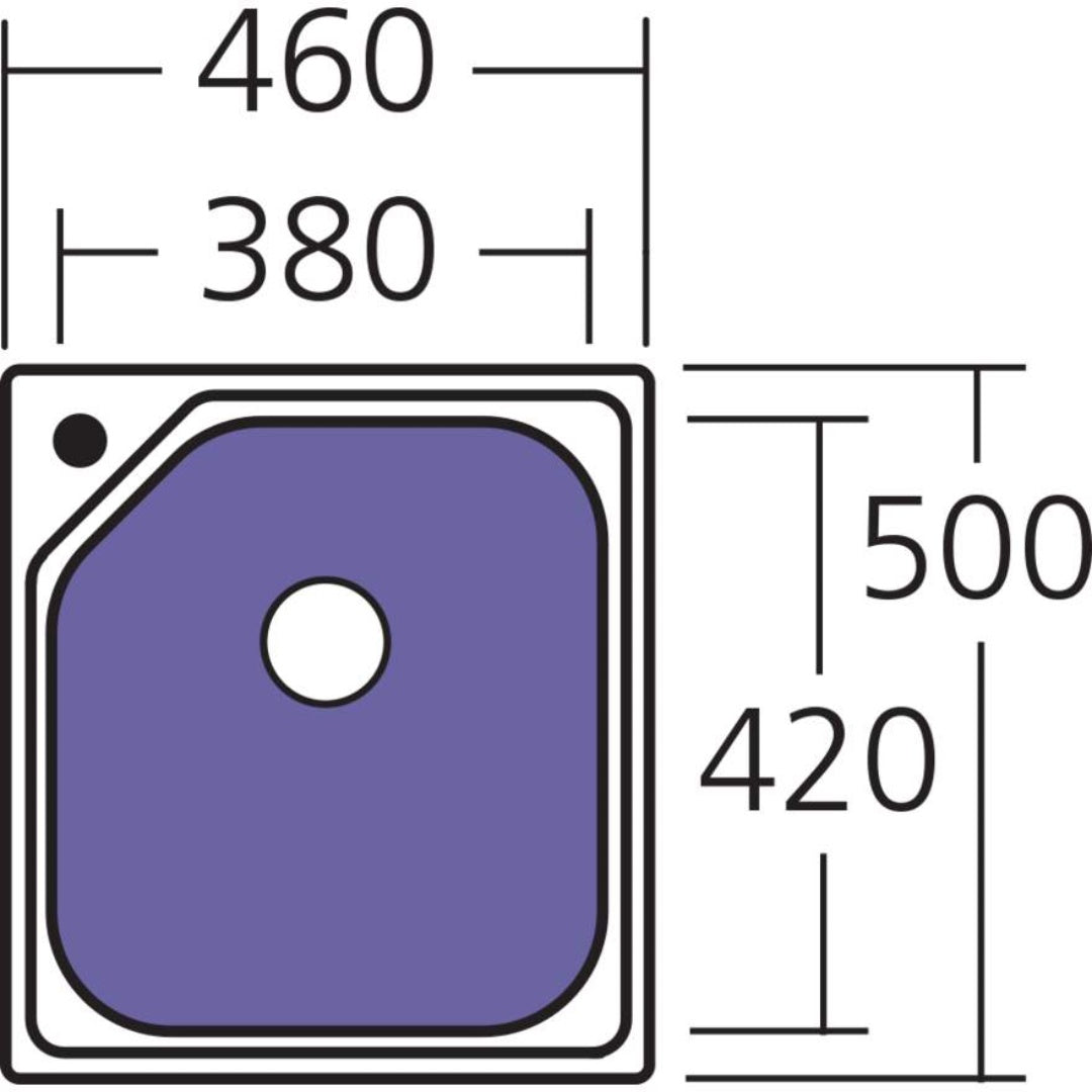 Oliveri Nu-Petite Standard Bowl Topmount Sink - NP610 - NP610 1TH