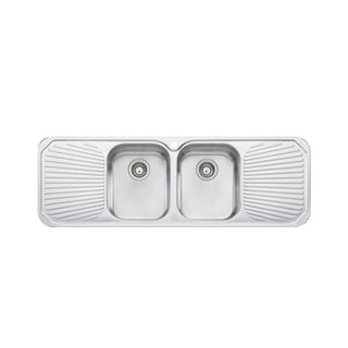 Oliveri Petite Double Bowl Sink & Double Drainer PE353 - PE353 1TH