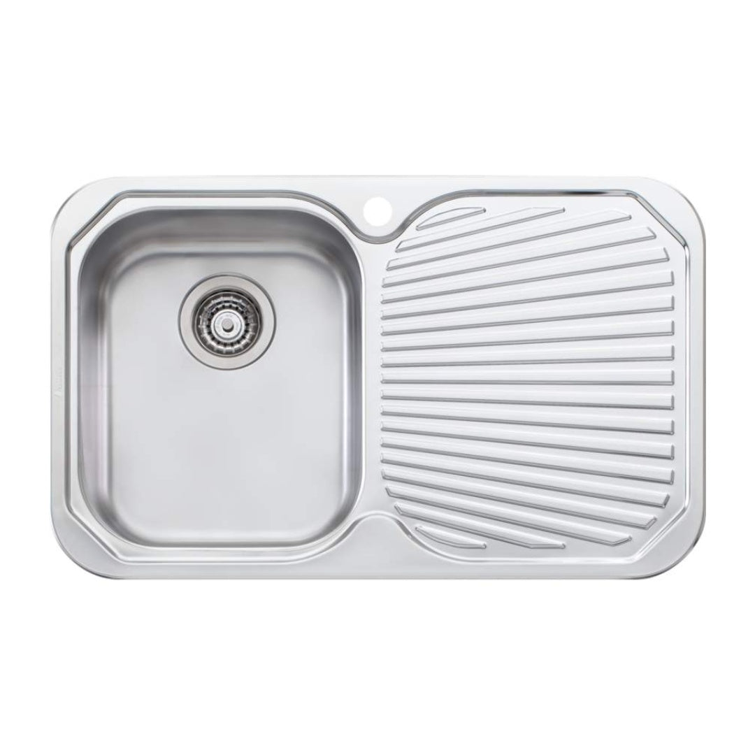 Oliveri Petite Single Bowl Sink With Drainer - PE321 - PE321 1TH