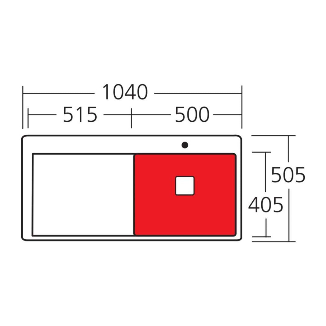Oliveri Professional Series Single Bowl Sink with Drainer - PR1121 - PR1121 1TH