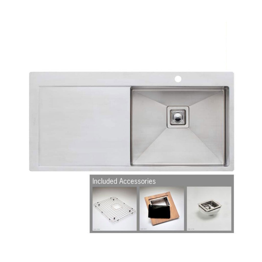 Oliveri Professional Series Sink with Left Hand Drainer PR1122 - PR1112 1TH