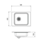 Oliveri Puro Topmount Care Sink - 1 Tap hole PU2855