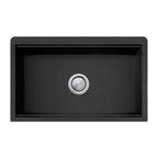 Oliveri Santorini Black Farmhouse Undermount Sink - ST-BL1584U