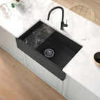 Oliveri Santorini Black Farmhouse Undermount Sink - ST-BL1584U