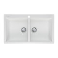 Oliveri Santorini White Double Bowl Topmount Sink - ST-WH1564