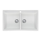 Oliveri Santorini White Double Bowl Topmount Sink - ST-WH1564