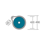 Oliveri Solitaire Round Bowl Sink With Tap Landing LR515