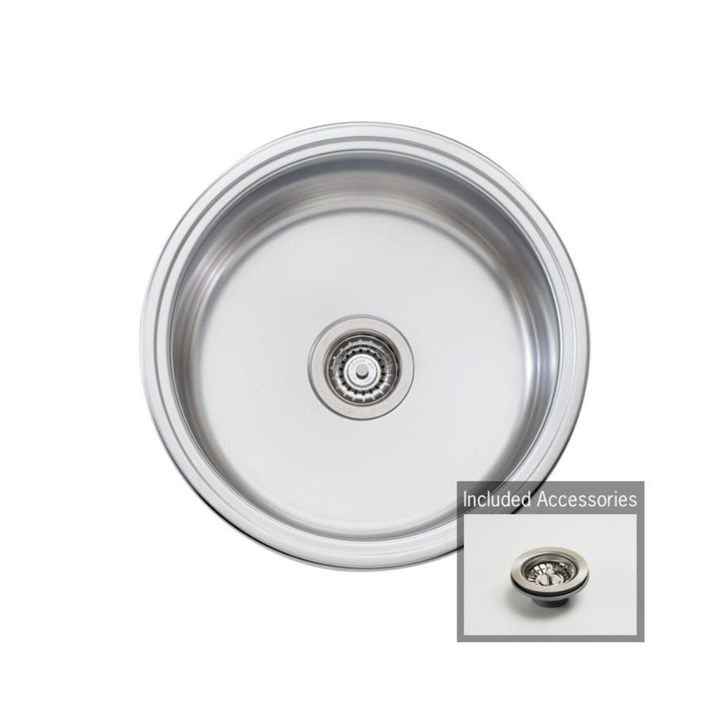 Oliveri Solitaire Single Bowl Inset Round Sink LR510