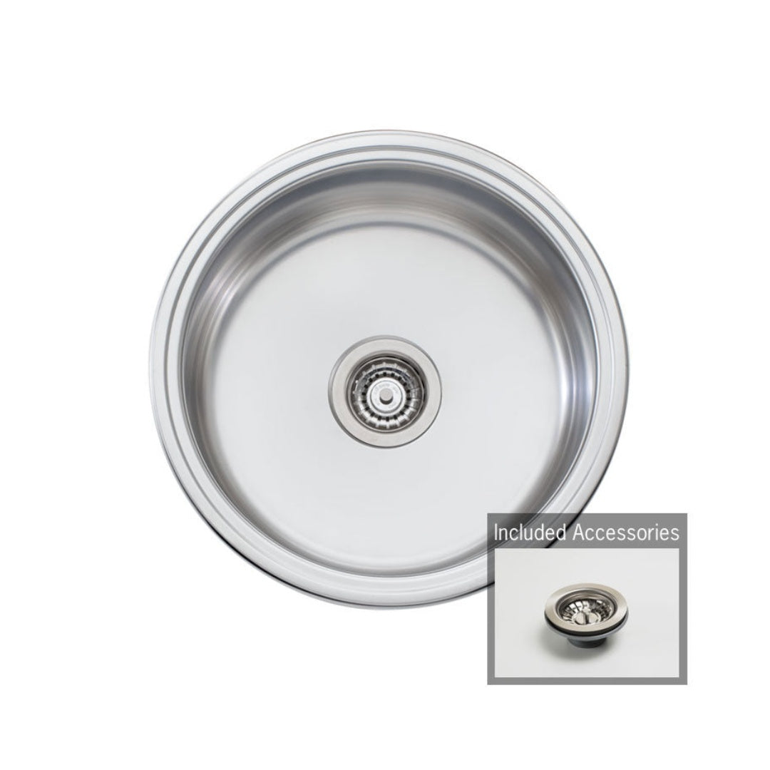 Oliveri Solitaire Single Bowl Inset Round Sink LR510