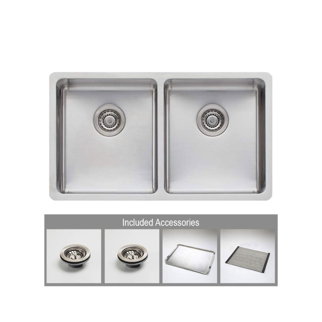 Oliveri Sonetto Double Bowl Undermount-Topmount Sink | SN63TU