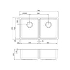 Oliveri Sonetto Double Bowl Undermount-Topmount Sink | SN63TU