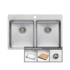 Oliveri Sonetto Double Bowl Topmount Sink SN1064