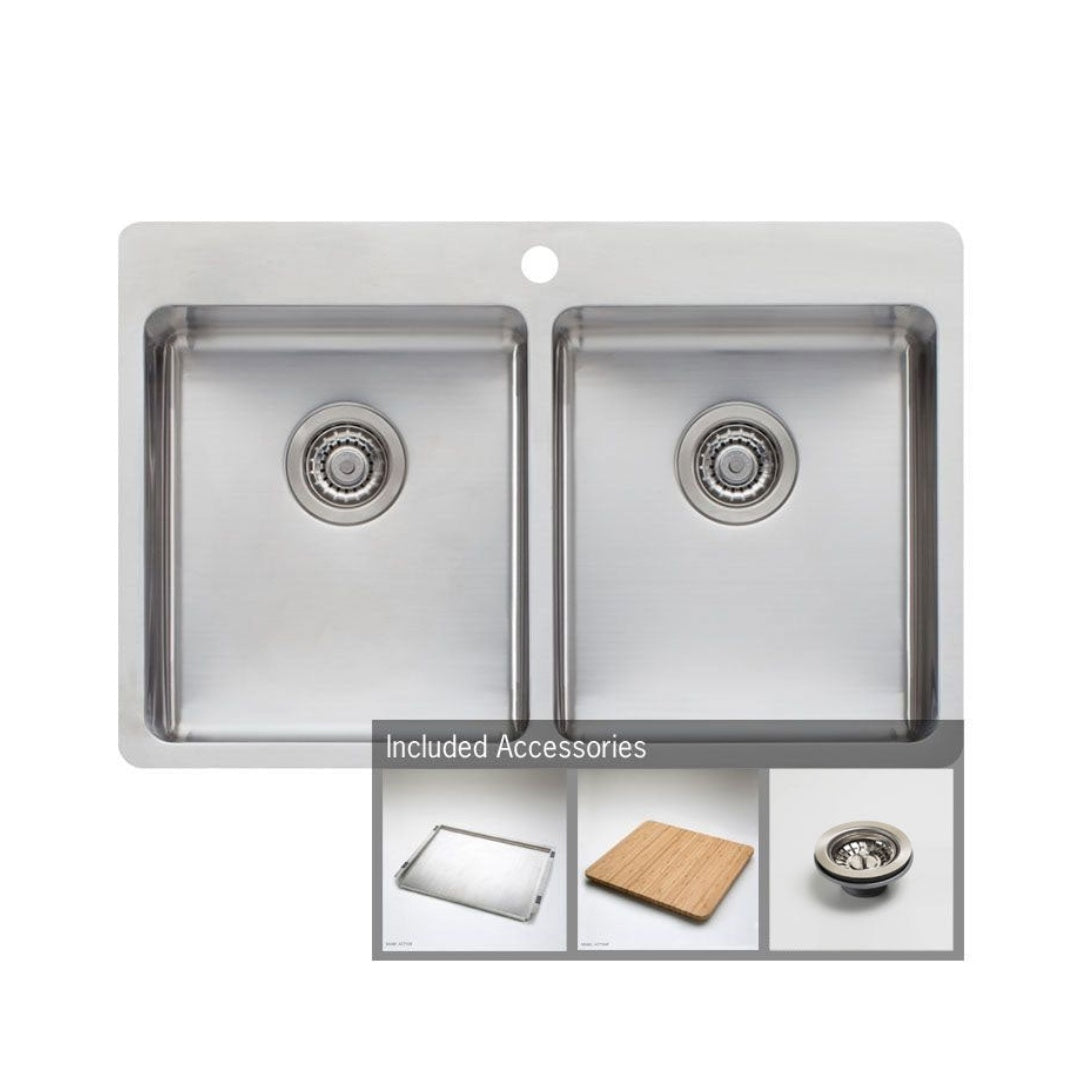 Oliveri Sonetto Double Bowl Topmount Sink SN1064
