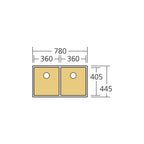 Oliveri Spectra Double Bowl Sink - Copper - SB63CU