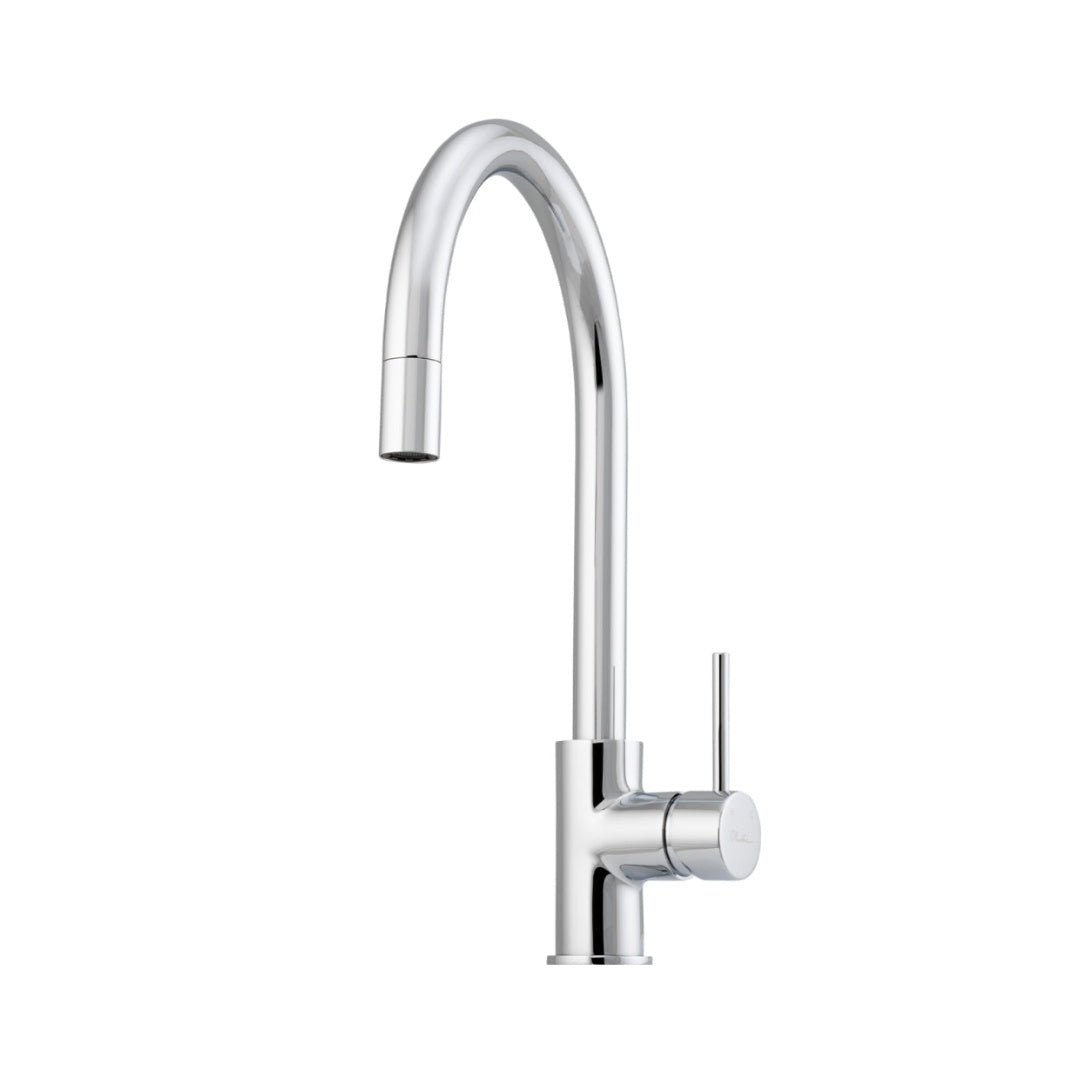 Oliveri Venice Gooseneck Pull-Out Sink Mixer - Chrome - VE520FCR-P