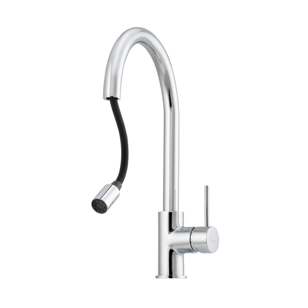 Oliveri Venice Gooseneck Pull-Out Sink Mixer - Chrome - VE520FCR-P