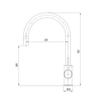 Oliveri Venice Gooseneck Pull-Out Sink Mixer - Chrome - VE520FCR-P