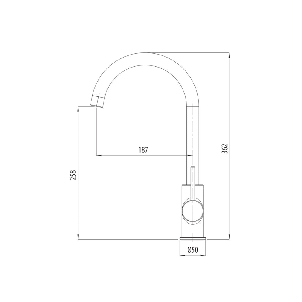 Oliveri Venice Gooseneck Sink Mixer - Chrome - VE520FCR