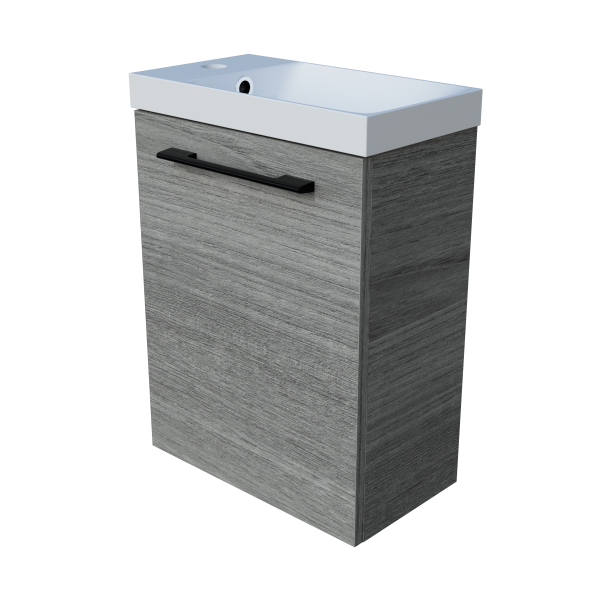 Timberline Ollie Wall Hung Vanity with Nano Polymarble Top & Basin 400mm - 400mm Left Offset Basin - OLLV400LNANW